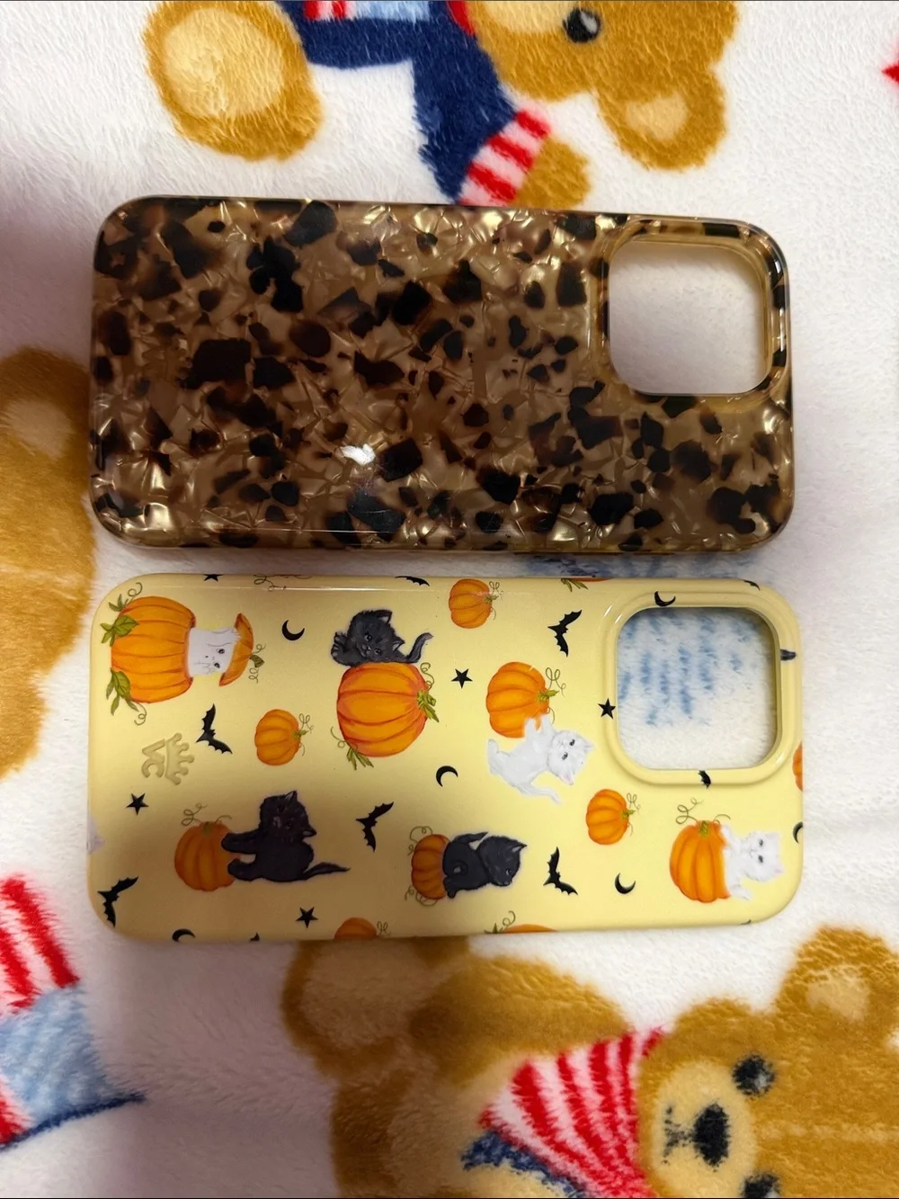 Velvet Caviar Purrfect Pumpkins and blonde tort phone case 15 pro max